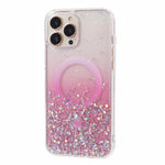 JTW Series For iPhone 15 Pro Shockproof Case Sparkle Epoxy TPU+Acrylic Phone Shell Compatible with MagSafe