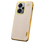 For Xiaomi Redmi Note 13 Pro+ 5G Case Crocodile Texture Electroplating Phone Cover