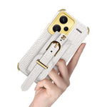 For Xiaomi Redmi Note 13 Pro+ 5G Case Crocodile Texture Wristband Electroplating Phone Cover