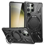 For Samsung Galaxy S23 Ultra Case Scratch-resistant TPU+PC Cellphone Cover with Rotatable Kickstand Design