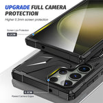 For Samsung Galaxy S23 Ultra Case Scratch-resistant TPU+PC Cellphone Cover with Rotatable Kickstand Design