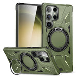 For Samsung Galaxy S23 Ultra Case Scratch-resistant TPU+PC Cellphone Cover with Rotatable Kickstand Design