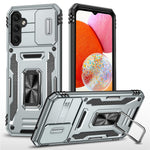 Armor Series For Samsung Galaxy A15 4G Case PC+TPU Anti-Drop Kickstand Phone Cover with Slide Lens Shield