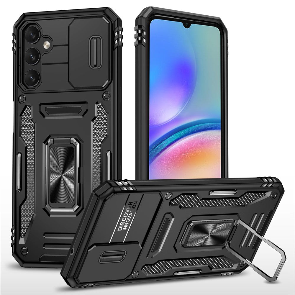 Armor Series For Samsung Galaxy A05s 4G Case Slide Lens Shield PC+TPU Anti-fall Phone Cover