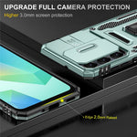 Armor Series For Samsung Galaxy S25 / S24 Case PC+TPU Shockproof Kickstand Smart Phone Back Protector with Slide Lens Lid