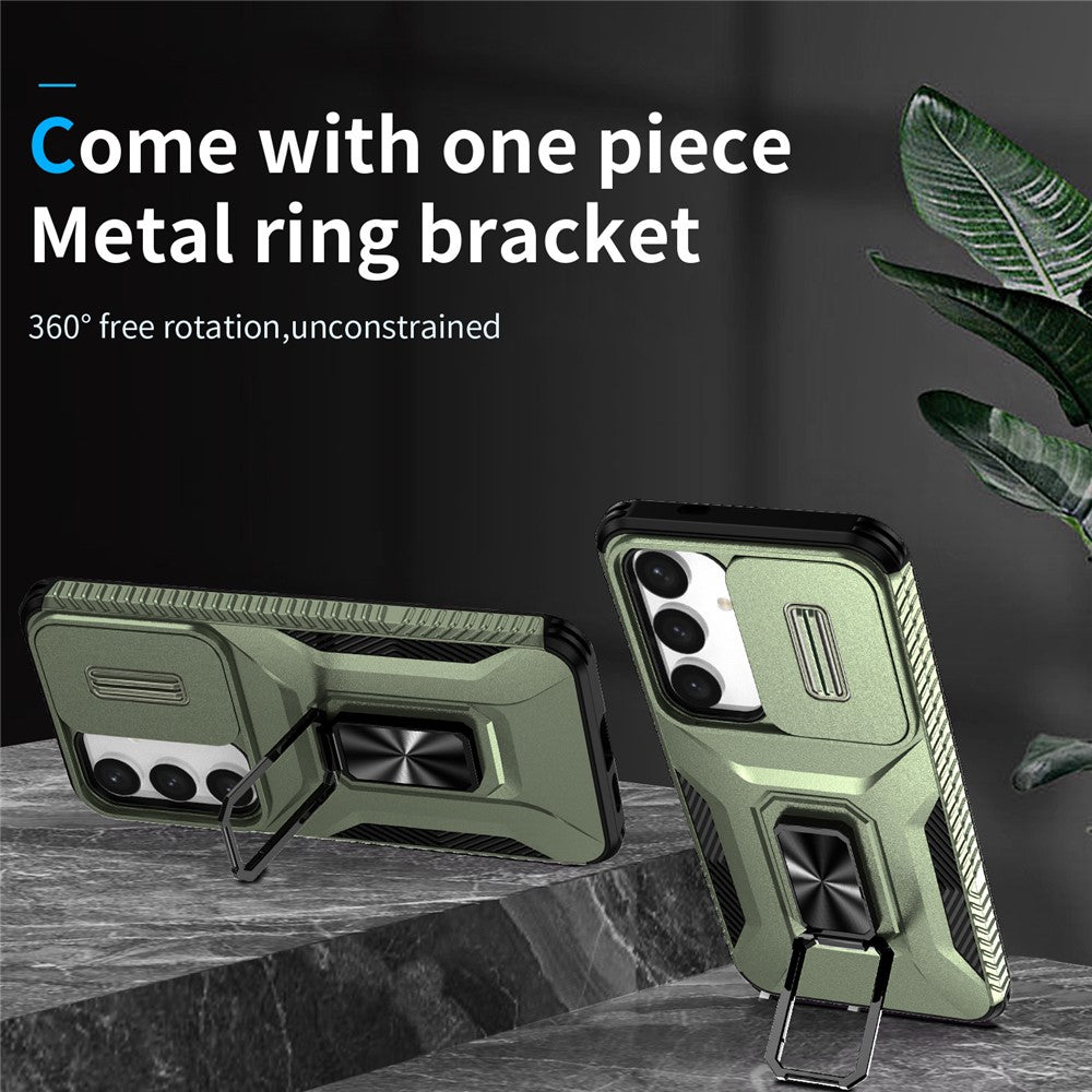 For Samsung Galaxy S24 Case Kickstand PC+TPU Phone Cover Support Magnetic Car Mount