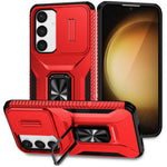 For Samsung Galaxy S24 Case Kickstand PC+TPU Phone Cover Support Magnetic Car Mount