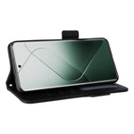 For Xiaomi 14 Pro Wallet Phone Case Magnetic Litchi Texture PU Leather Phone Cover with Strap