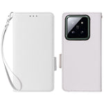 For Xiaomi 14 Pro Wallet Phone Case Magnetic Litchi Texture PU Leather Phone Cover with Strap