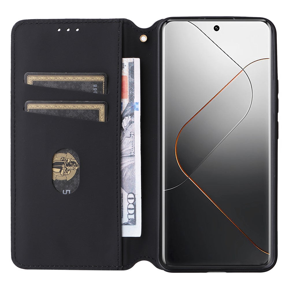 For Xiaomi 14 Pro Cell Phone Case Magnetic Closing Leather Wallet Phone Cover