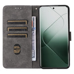 For Xiaomi 14 Pro PU Leather Smartphone Case RFID Blocking Phone Cover with Strap