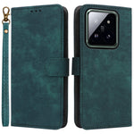 For Xiaomi 14 Pro PU Leather Smartphone Case RFID Blocking Phone Cover with Strap