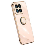 XINLI For Xiaomi 14 Case Electroplated Anti-drop Phone TPU Cover with Ring Kickstand