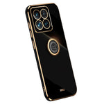 XINLI For Xiaomi 14 Case Electroplated Anti-drop Phone TPU Cover with Ring Kickstand