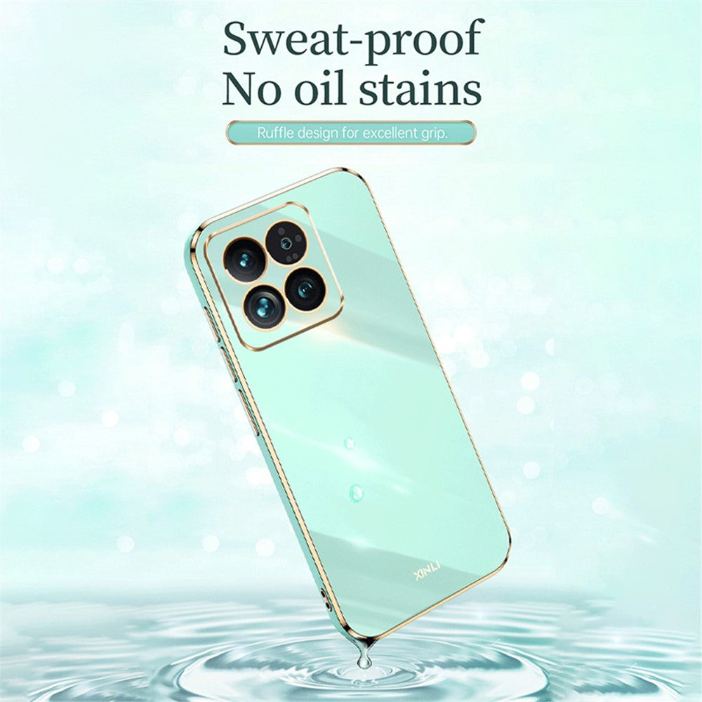 XINLI For Xiaomi 14 Case Electroplating TPU Drop-proof Phone Back Cover