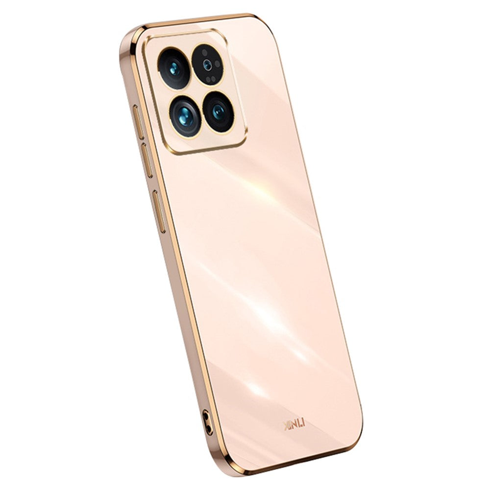 XINLI For Xiaomi 14 Case Electroplating TPU Drop-proof Phone Back Cover