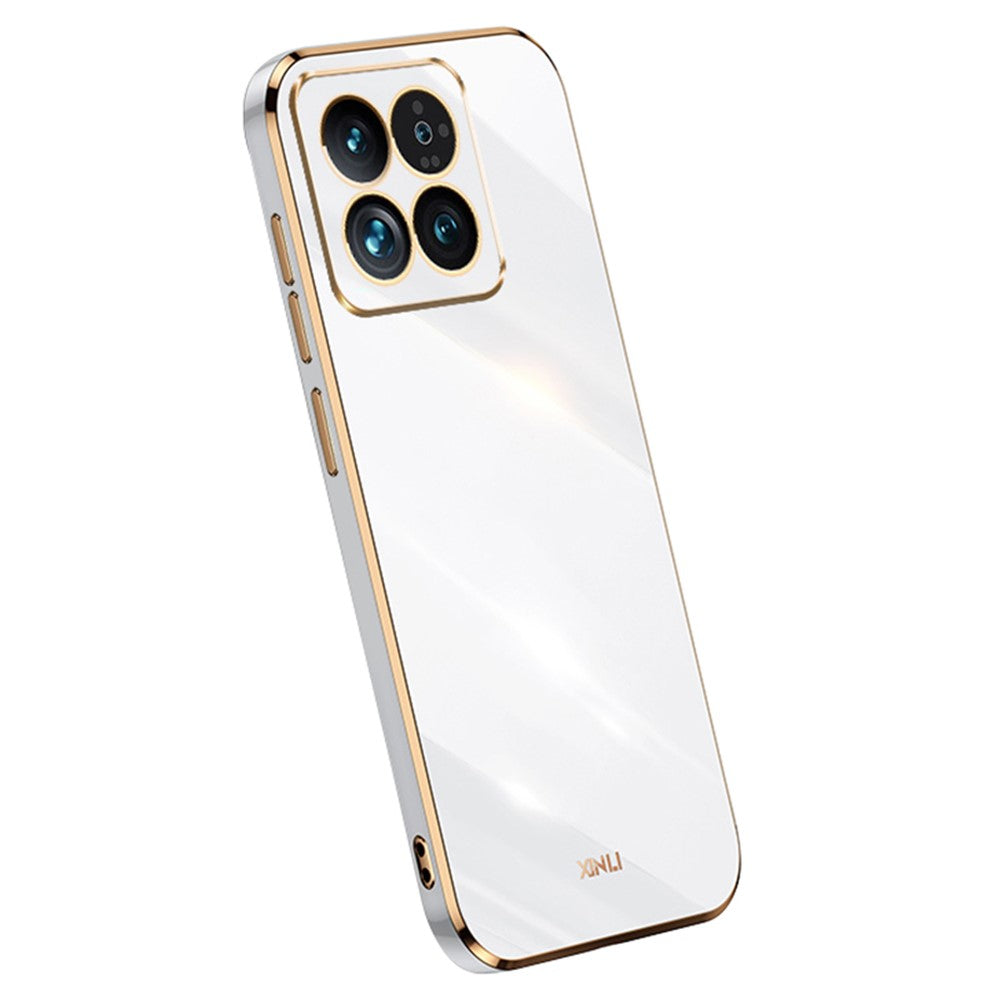 XINLI For Xiaomi 14 Case Electroplating TPU Drop-proof Phone Back Cover