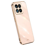 XINLI For Xiaomi 14 Pro Cover Electroplating Gold Edge TPU Anti-scratch Phone Case