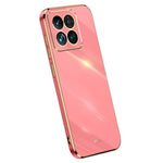 XINLI For Xiaomi 14 Pro Cover Electroplating Gold Edge TPU Anti-scratch Phone Case