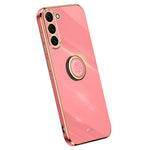 XINLI For Samsung Galaxy S24 Case Electroplated TPU Phone Ring Kickstand Back Cover