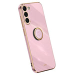 XINLI For Samsung Galaxy S24 Case Electroplated TPU Phone Ring Kickstand Back Cover