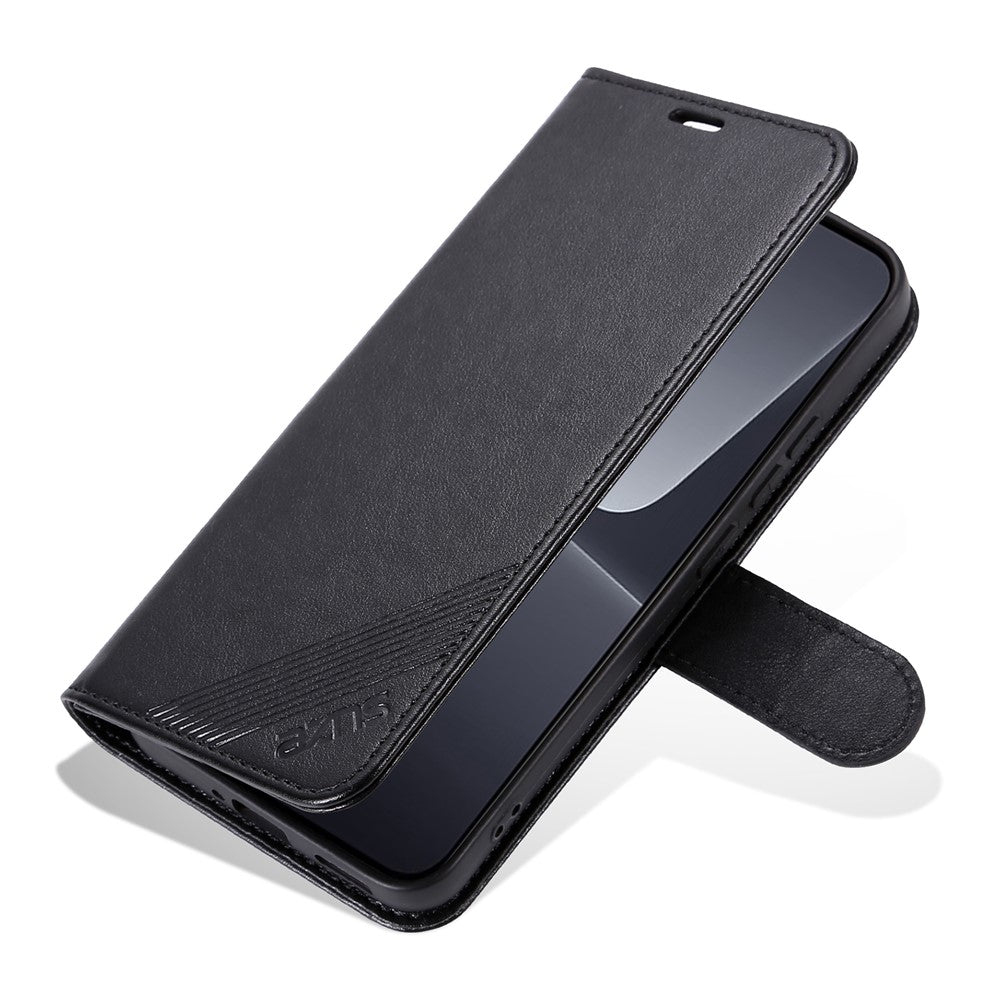 AZNS For Xiaomi 14 Case Anti-scratch Wallet TPU + PU Leather Cell Phone Cover