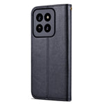 AZNS PU Leather Phone Shell for Xiaomi 14 Pro Case Anti-scratch Wallet Magnetic Phone Cover
