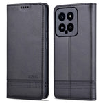 AZNS For Xiaomi 14 Case Anti-Scratch Cell Phone Stand Wallet Cover