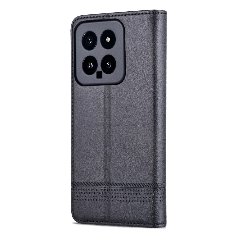 AZNS For Xiaomi 14 Case Anti-Scratch Cell Phone Stand Wallet Cover