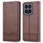 AZNS For Xiaomi 14 Case Anti-Scratch Cell Phone Stand Wallet Cover