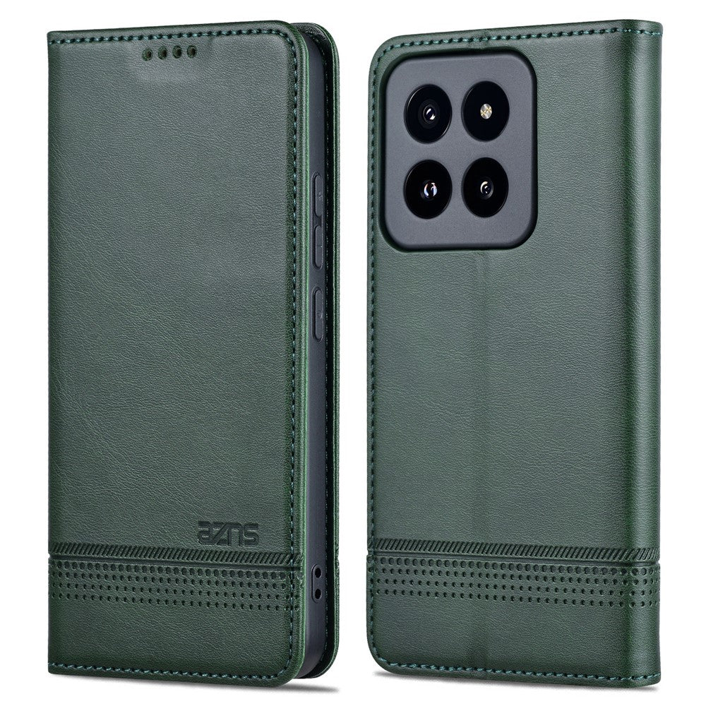 AZNS For Xiaomi 14 Pro Phone Case Magnetic Auto Closing Phone Wallet Phone Cover