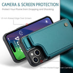 For iPhone 15 Phone Case CASEME C22 Leather Back Cover with RFID Blocking Card Slots