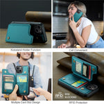 For iPhone 15 Phone Case CASEME C22 Leather Back Cover with RFID Blocking Card Slots
