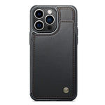 For iPhone 15 Pro Phone Case CASEME C22 Leather Back Cover with RFID Blocking Card Slots