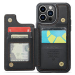 For iPhone 15 Pro Phone Case CASEME C22 Leather Back Cover with RFID Blocking Card Slots