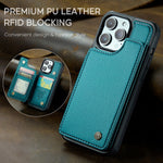 For iPhone 13 Pro Phone Case CASEME C22 Leather Back Cover with RFID Blocking Card Slots