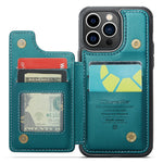 For iPhone 13 Pro Phone Case CASEME C22 Leather Back Cover with RFID Blocking Card Slots