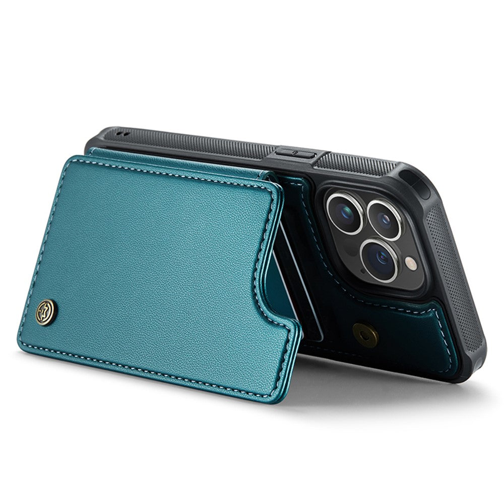 For iPhone 13 Pro Phone Case CASEME C22 Leather Back Cover with RFID Blocking Card Slots