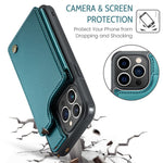 For iPhone 13 Pro Phone Case CASEME C22 Leather Back Cover with RFID Blocking Card Slots