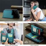 For iPhone 13 Pro Phone Case CASEME C22 Leather Back Cover with RFID Blocking Card Slots