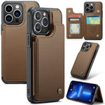 For iPhone 13 Pro Phone Case CASEME C22 Leather Back Cover with RFID Blocking Card Slots