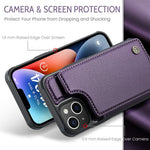 For iPhone 14 Plus Phone Case CASEME C22 Leather Back Cover with RFID Blocking Card Slots