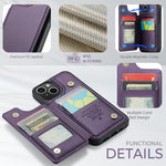 For iPhone 14 Plus Phone Case CASEME C22 Leather Back Cover with RFID Blocking Card Slots