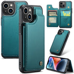 For iPhone 14 Phone Case CASEME C22 Leather Back Cover with RFID Blocking Card Slots