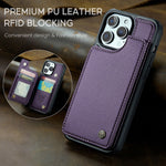 For iPhone 12 Pro Max Phone Case CASEME C22 Leather Back Cover with RFID Blocking Card Slots