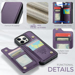 For iPhone 12 Pro Max Phone Case CASEME C22 Leather Back Cover with RFID Blocking Card Slots