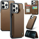 For iPhone 12 Pro Max Phone Case CASEME C22 Leather Back Cover with RFID Blocking Card Slots