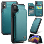 For iPhone XS Max Phone Case CASEME C22 Leather Back Cover with RFID Blocking Card Slots