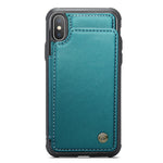 For iPhone XS Max Phone Case CASEME C22 Leather Back Cover with RFID Blocking Card Slots