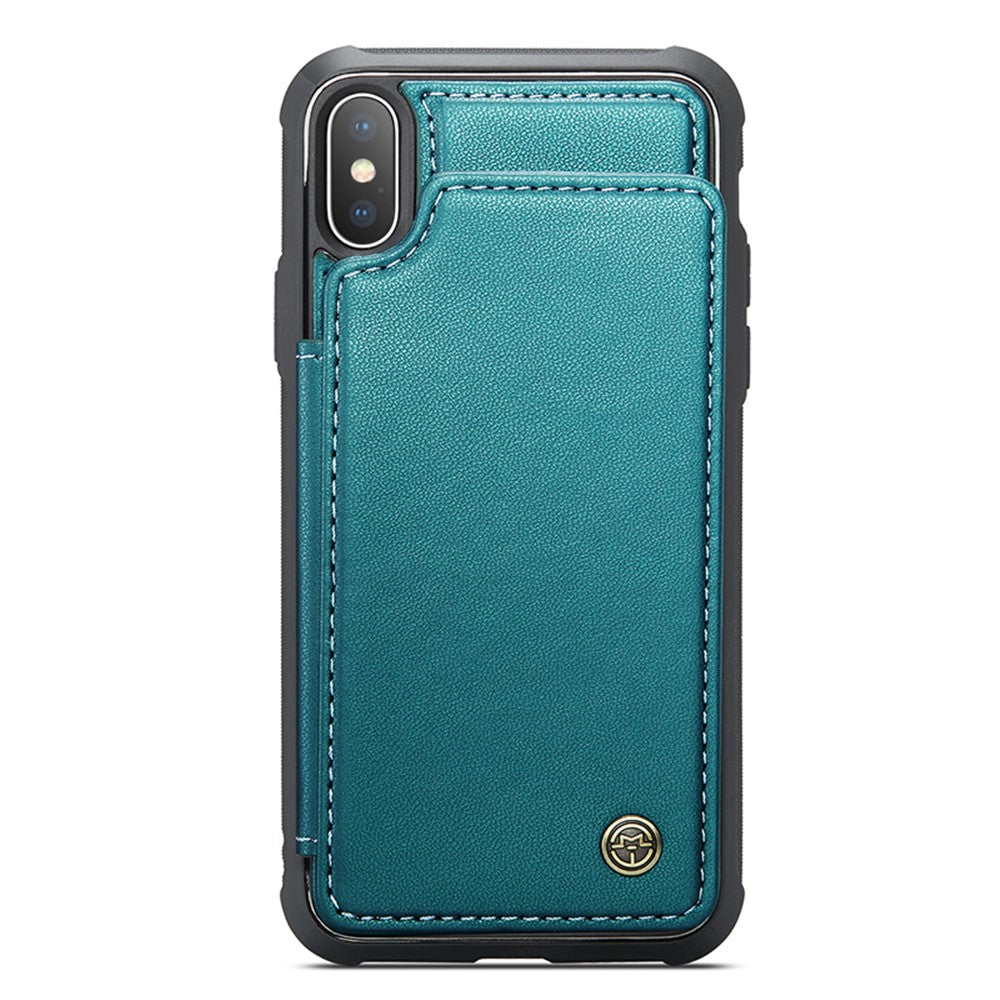 For iPhone XS Max Phone Case CASEME C22 Leather Back Cover with RFID Blocking Card Slots